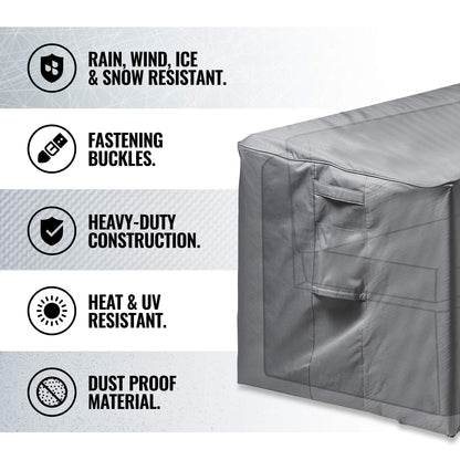VonHaus Waterproof Garden L-Shape Sofa Cover ? Large Premium Heavy Duty, Breathable 420D Oxford Fabric Protection for Garden Sofas (H75 x W298/220 x