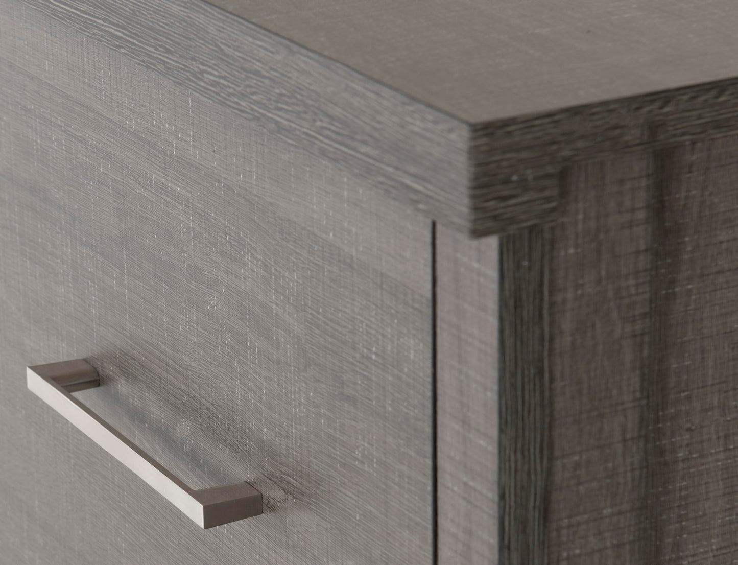 Seconique Lisbon 3+2 Drawer Chest in Black Wood Grain