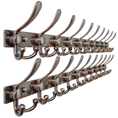 Dseap Coat Rack Wall Mount 94cm, Heavy Duty 2.5mm Base vs Flimsy 1mm, Double-Thick Solid Anti-Snap Hooks