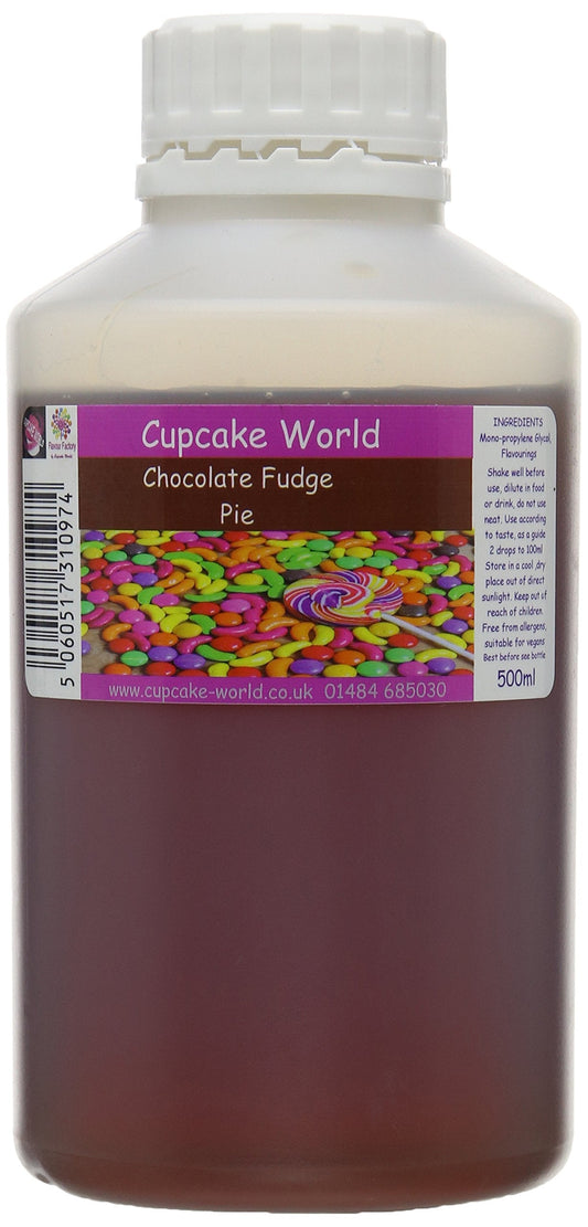 Cupcake World Chocolate Fudge Pie Intense Food Flavouring, 500 ml
