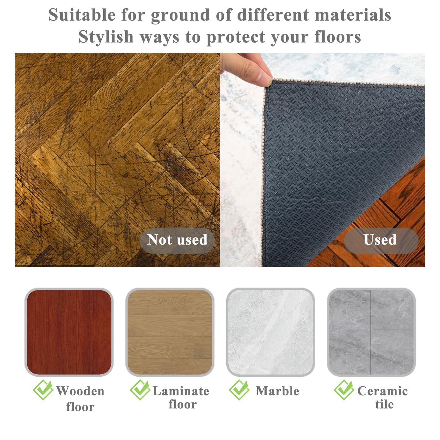 Honorstar Office Chair Mat for Hardwood Floor & Tile Floor 90×120cm Desk Chair Mat Rectangular Rug Floor Protector Gaming Chair Mat for Low Pile