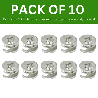 Spare Hardware Parts Cam Lock Nut 12MM | Replacement for IKEA Part # 110630 | Pack of 10