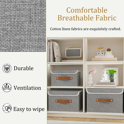 OUTBROS Storage Boxes with Lids 1 Pack, Bins 45x30x30 cm, Grey