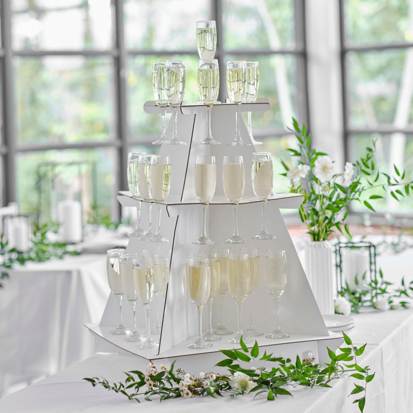 Ginger Ray 3 Tier Drinks Stand Decoration for Weddings, Hen Parties, White