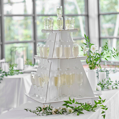Ginger Ray 3 Tier Drinks Stand Decoration for Weddings, Hen Parties, White