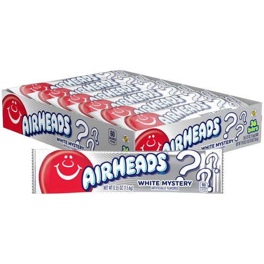 Airheads White Mystery Chew Bar x36 15.6g Wholesale