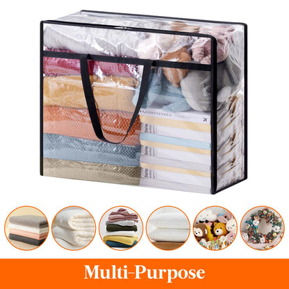 Lifewit 2 Pack Clear Storage Bags, 110L Plastic Clothes Storage Bags