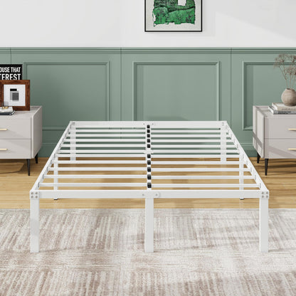 DUMEE 4ft6 Double Bed Frames, 36cm High Metal Platform Bed Frames Double with Storage Under Bed/Steel Slats Mattress Base, No Box Spring Needed