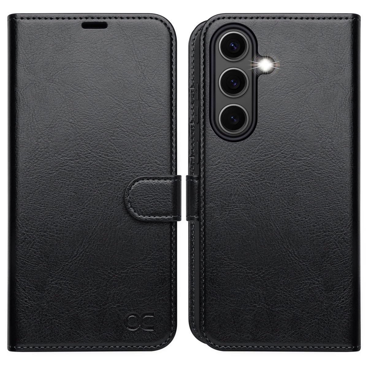 OCASE for Samsung Galaxy S25 Case, PU Leather Wallet, Magnetic Flip Folio Cover with RFID Blocking, Card Holders, Shockproof TPU, and Kickstand for
