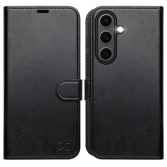 OCASE for Samsung Galaxy S25 Case, PU Leather Wallet, Magnetic Flip Folio Cover with RFID Blocking, Card Holders, Shockproof TPU, and Kickstand for
