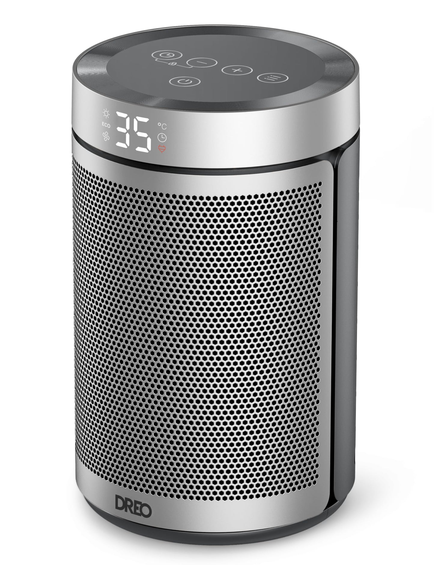 Dreo Electric Heater, 1500W Energy Efficient Space Silent Room Heater, Portable Ceramic Fan Heaters, Thermostat 3 Modes 12H Timer, Overheat & Tip Over