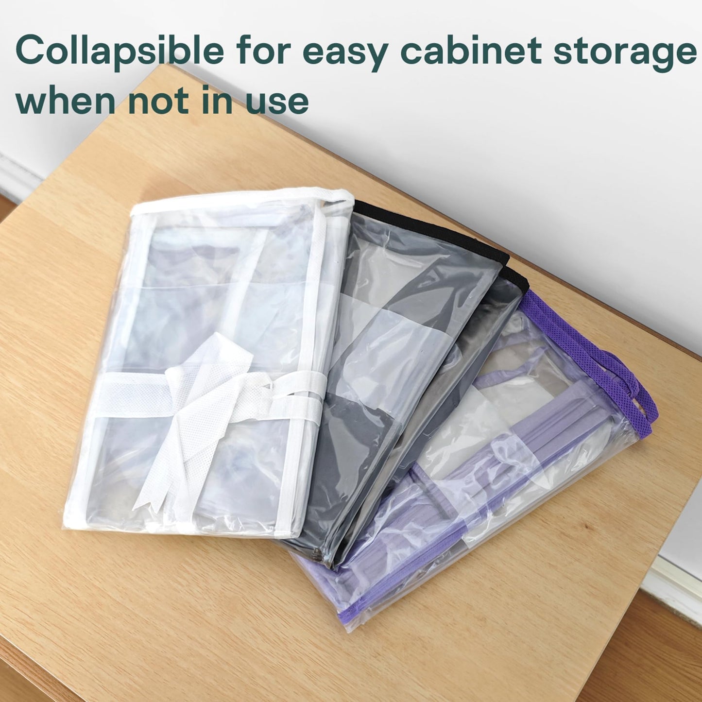 Clear Zippered Storage Bag Foldable Storage Bag, 22L Clear Storage Bags for Clothes, and Blanket Storage Bags for Bedding, CDs, Blankets, Comforters