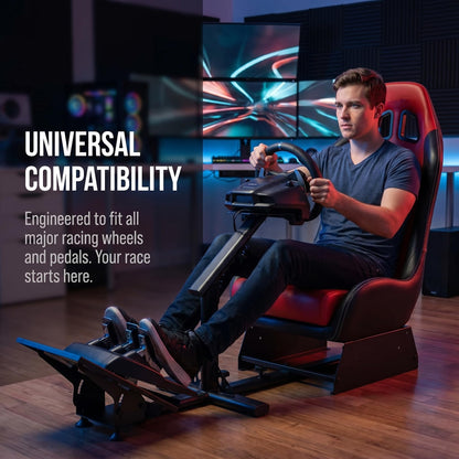 cirearoa Racing Wheel Stand with seat gaming chair driving Cockpit for All Logitech G923 | G29 | G920 | Thrustmaster | Fanatec Wheels | Xbox One, PS4