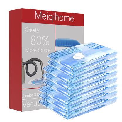 Vacuum Storage Bags,10 Small Space Saver Sealer Bags, Vacuum Bags for Clothes, Pillows, Comforters, Blankets, Beddings