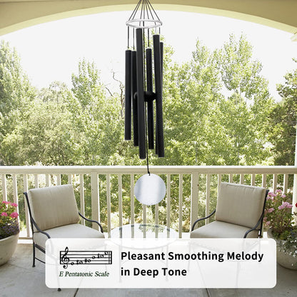 ASTARIN Wind Chimes for garden,36Inch Large Wind Chimes for Outside Tuned Relaxing Soothing Low Bass,Memorial Wind Chimes Sympathy for Mom Dad,Black