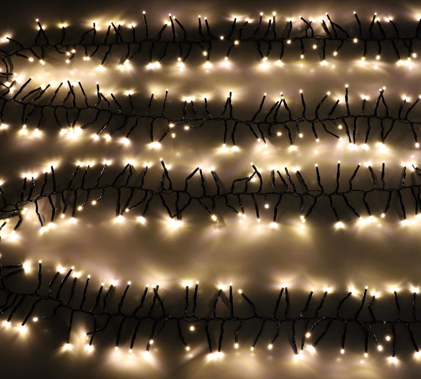 Christmas Concepts 500 6M/20FT Warm White LED Cluster Lights With 8 Function Controller - Indoor/Outdoor - Energy Efficient A++ - Christmas Lights