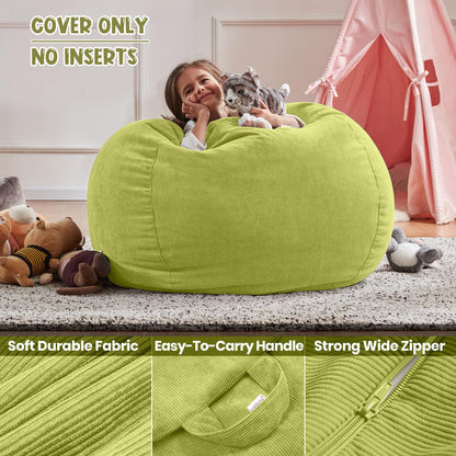 Nobildonna Bean Bag Chair Cover (No Filler) for Kids Beanbag Stuffed Animal Storage Without Filling Plush Toys Holder and Organizer Soft Premium
