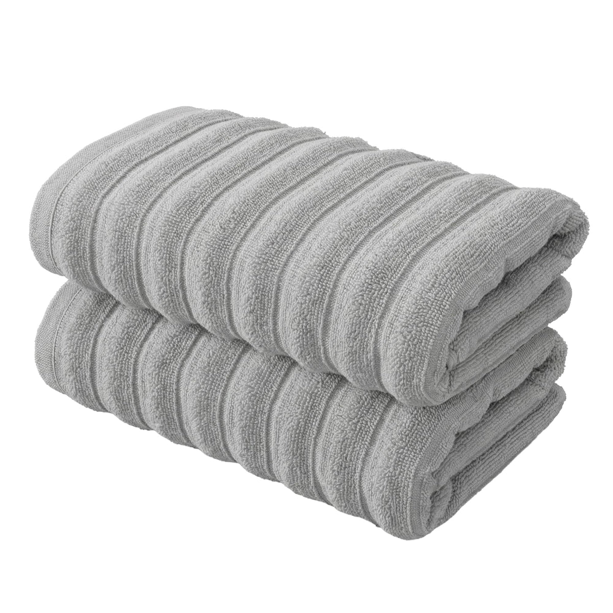 BERIBO Cloud Turkish Towel Set 100% Cotton 620gsm (Misty Dove, 2 Hand Towels)