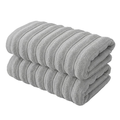 BERIBO Cloud Turkish Towel Set 100% Cotton 620gsm (Misty Dove, 2 Hand Towels)