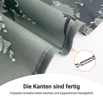 Lerores Shower Curtain 140 x 200 cm, Forest Anti-Mould Textile, Weighted Hem, Water-Repellent