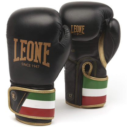 LEONE 1947, Boxing Gloves, Unisex Adult, Black, 16 OZ, GN039
