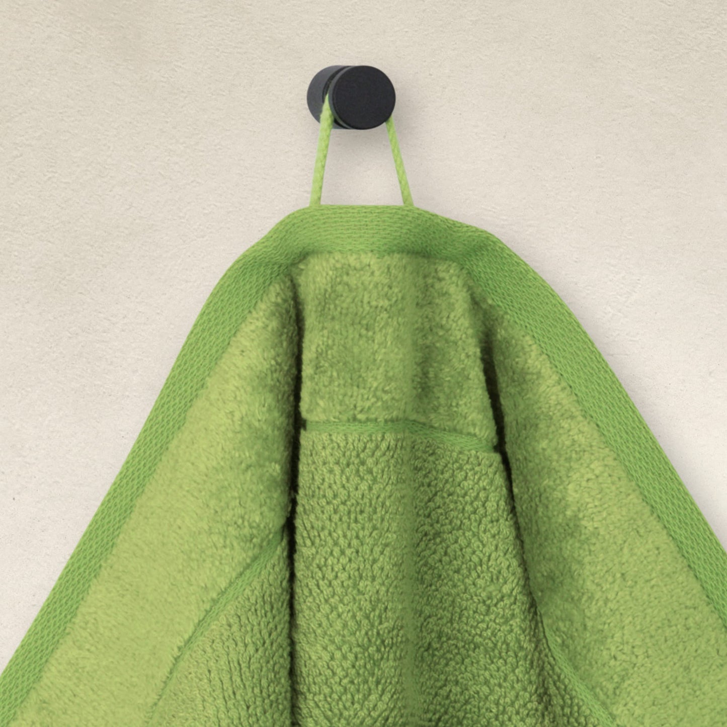 Möve Bamboo Luxe set of 3 guest towels 30 x 50 cm made of 60% cotton / 40% viscose from bamboo cellulose, peridot