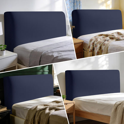 Niuoppy Bed Headboard Cover Fully Wrapped, Stretch Head Board Covers for Single Bed, Beds Headboard Protector Dustproof and Cat Scratch-proof