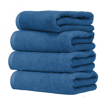 Ruggeri 4 Piece Guest Towel Set, 40x50 cm, Soft Cotton, Blue