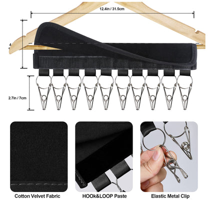 UCOMELY Hat Organizer Holder for Hanger & Room Closet, 2Pack 10 Large Stainless Steel Hat Storage Clips, for Hang Baseball Hats, Ball Caps