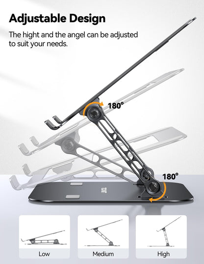 TECKNET Laptop Stander, Compatible with All 11 to 17.3 Inch Laptops, Black
