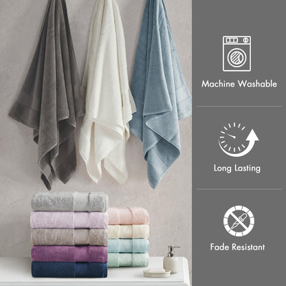 Madison Park Turkish Bath Towel Set, grey