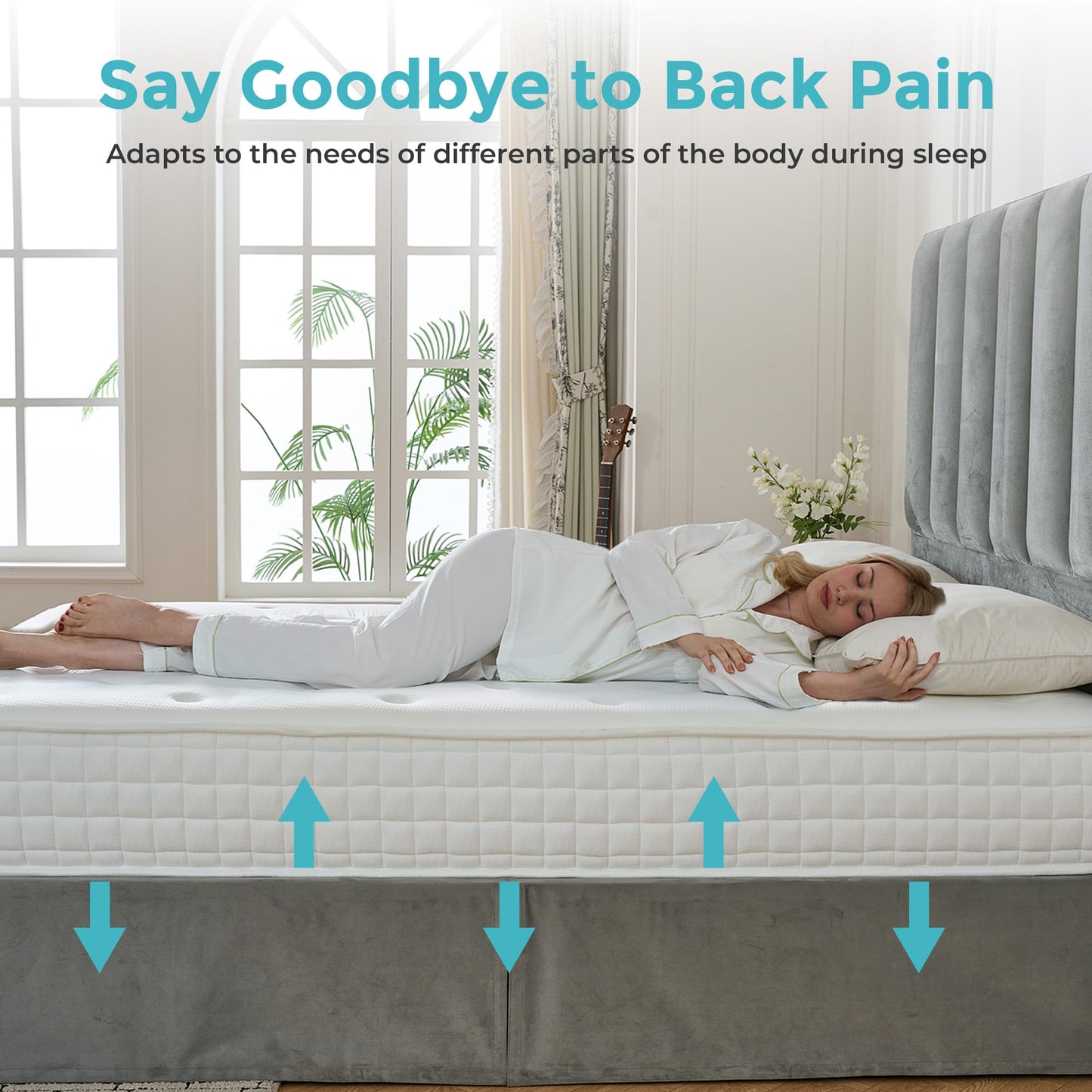 Sana Essentials King Mattress 5FT, 7-Zone Pocket Sprung Foam Support for Comfort, Medium Firm Orthopaedic Design, Motion Isolation