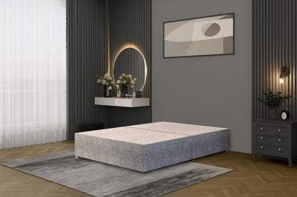 Bed Centre Flexby Divan Bed Base Only with 2 Drawers (Same Side), No Headboard - Available in 3FT, 4FT, 5FT & 6FT