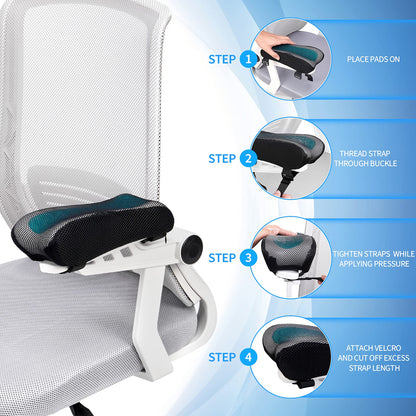 BEAUTRIP Ergonomic Armrest Pads- Office Chair Arm Rest Cover Pillow - Elbow Support Cushion for Computer, Gaming and Desk Chairs (Set of 2)…