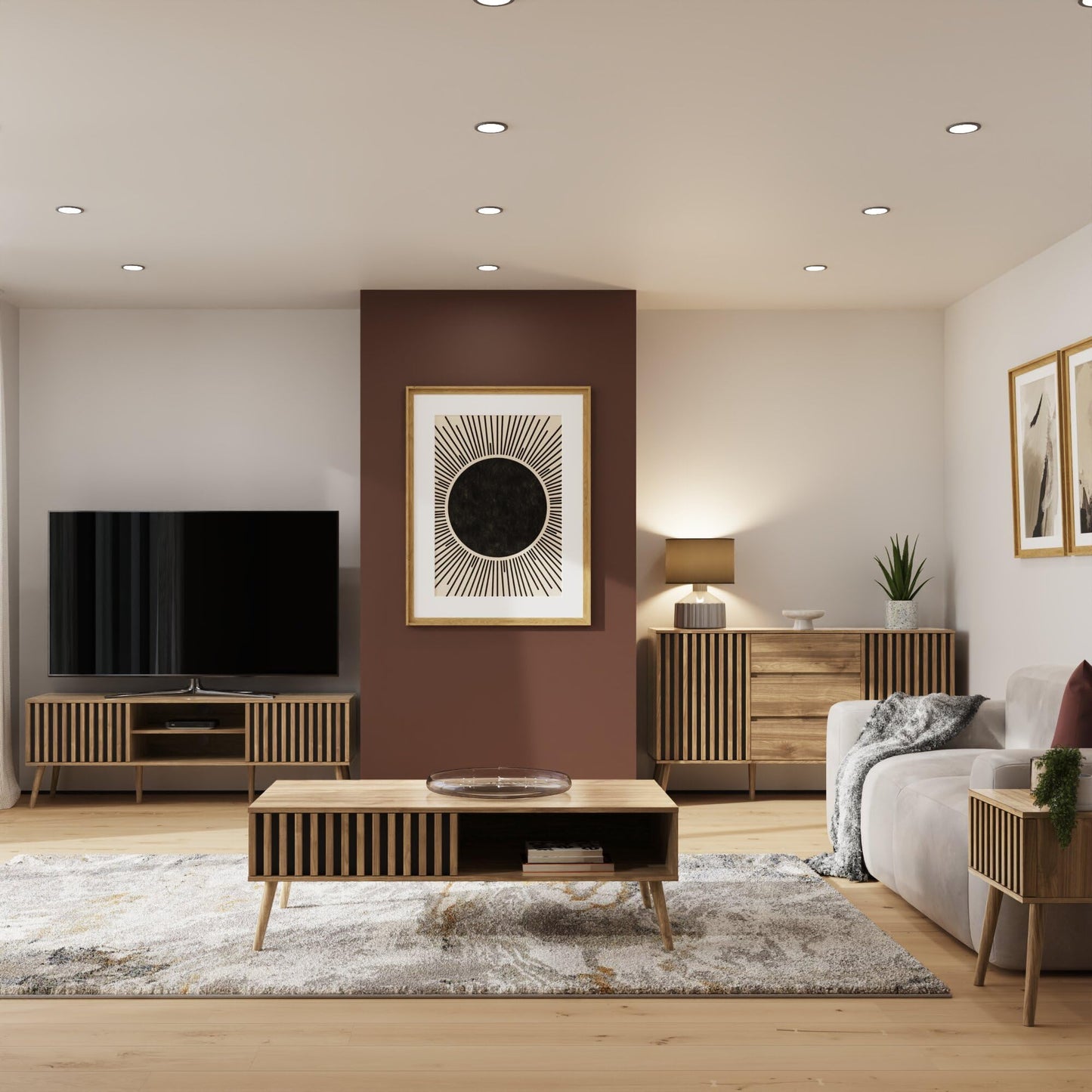 GFW Rowan TV Unit Oak