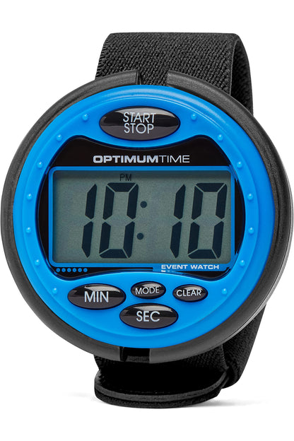 Optimum Time OE Series 3 Equestrian Event Watch - Blue - Unisex - Countdown from programmable time with alarm at zero