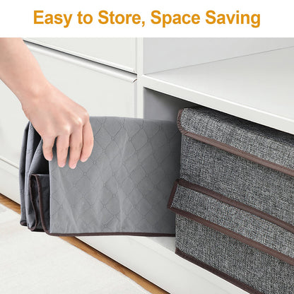 AiQInu Large 90 L Foldable Clothes Storage Bags Pack of 3 with Reinforced Handle, Storage Bags for Duvets, Clothes, Quilts, Pillows, 60 x 44 x 35 cm