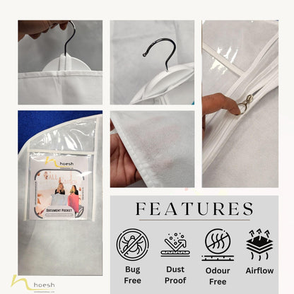 Hoesh UK Bridal Gown Garment Bag - Printed Wedding Dress Bag | Long Dress Covers for Bride & Bridesmaids
