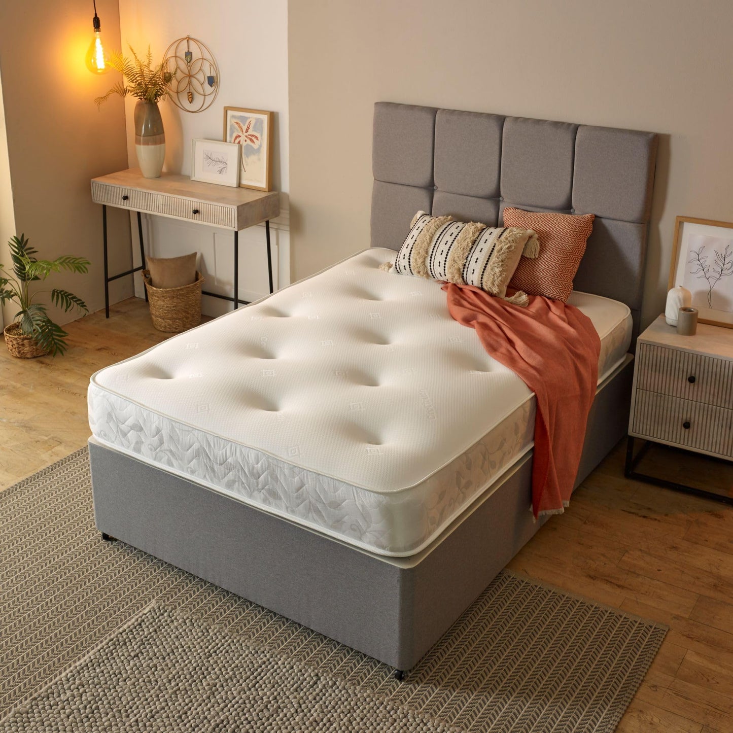 Starlight Beds Galaxy Tufted European Small Single Mattress, 80x200x20cm