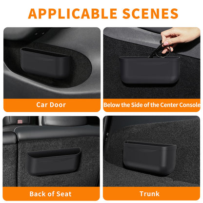 EVFIT for Tesla Model 3 Model Y Accessories Center Console Organizer Storage Box Silicone Velcro Sunglasses Coin Holder for Flocking