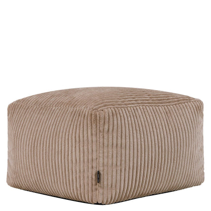icon Amara Small Cord Bean Bag Footstool with Filling Included, Brown