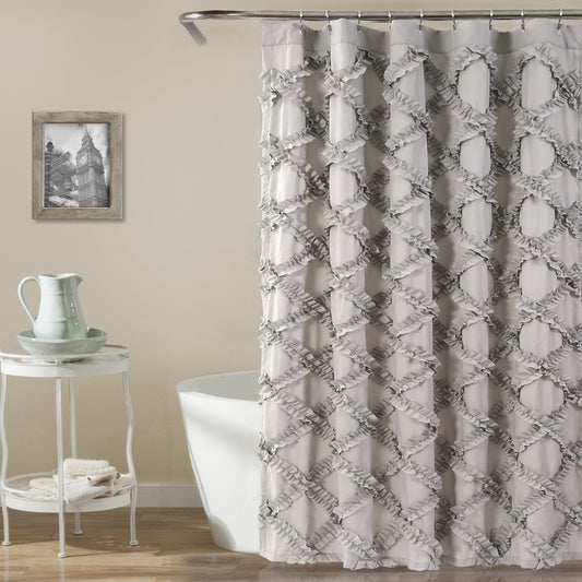Lush Decor Shower Curtain, Gray, 72" W x 72" L (Pack of 1)