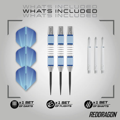 RED DRAGON Stag 24g Tungsten Darts with Flights and Stems