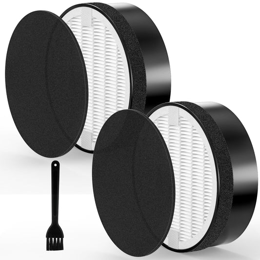 2 Pack LV-H132 Replacement Filter for LEVOIT LV-H132 Air Purifier, 2 Nylon Pre-Filter, 2 HEPA Filter & Activated Carbon Filter, 3-in-1 Filtration