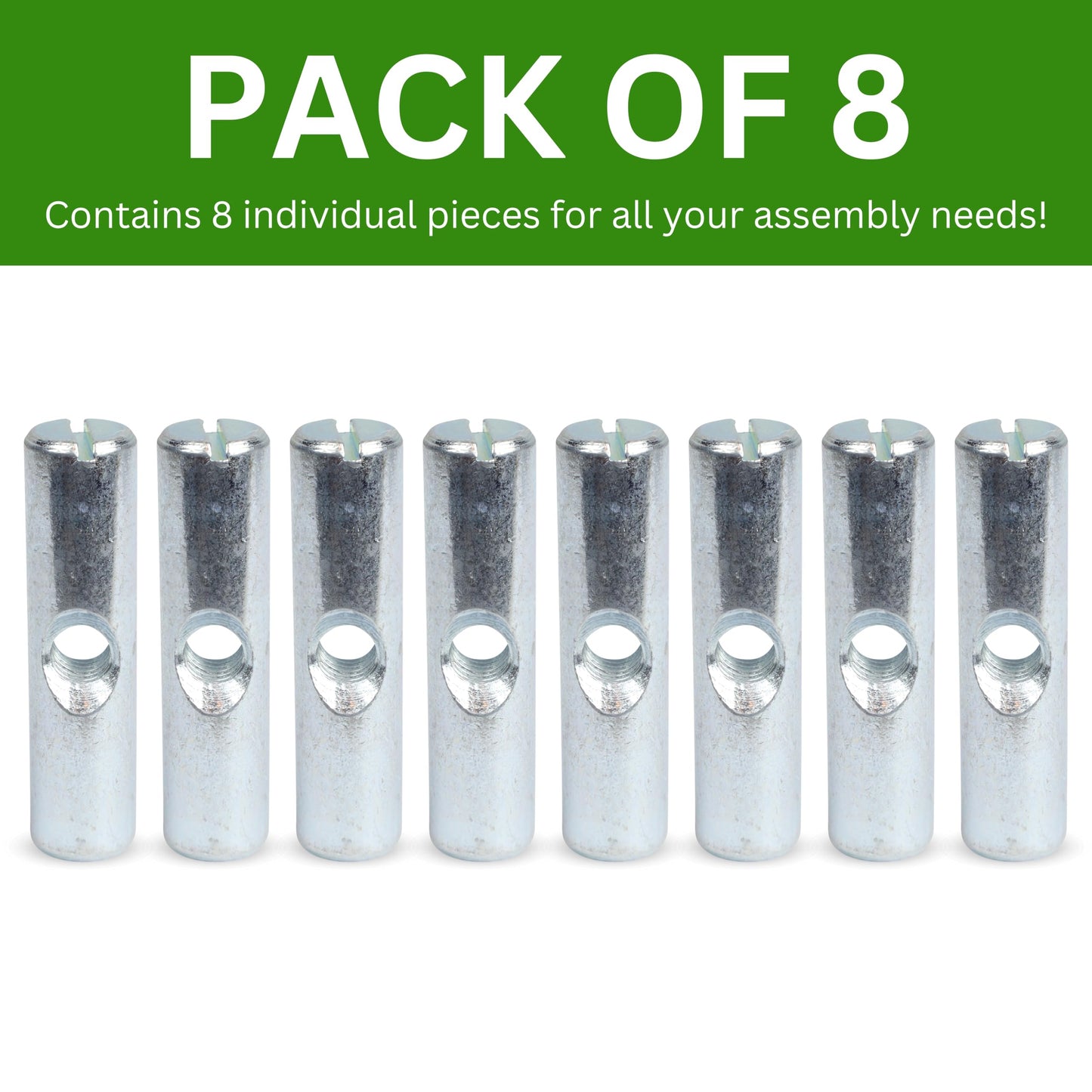 Spare Hardware Parts Cross Dowel Nut Sleeve | Replacement for IKEA Part # 121121 | Pack of 8