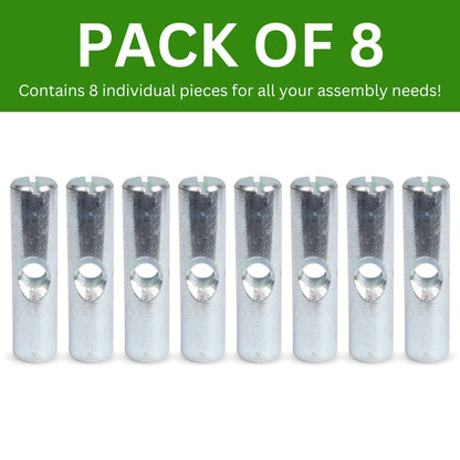 Spare Hardware Parts Cross Dowel Nut Sleeve | Replacement for IKEA Part # 121121 | Pack of 8