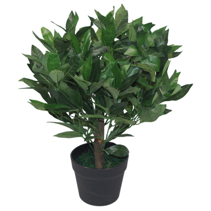 Leaf Design UK Pair of Artificial Bay Topiary Ball Trees, Mixed Materials, Green, 50cm