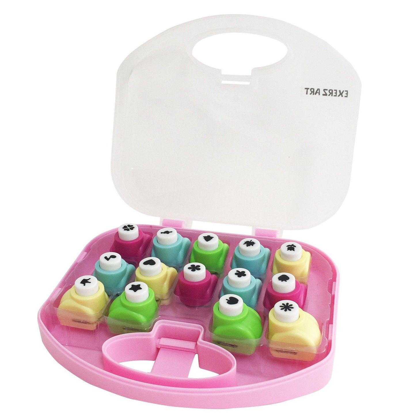 EXERZ Paper Punch 14pcs in a Box Children Art & Craft Paper Shaper, Scrapbook, Cards, Hobby, DIY, Photo Album
