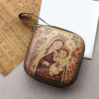 JDIEOQA Multipurpose Prayer Rosary Storage Bag Portable Square Case For Temple Spiritual Gatherings Bead Storage Bag