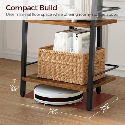 MAHANCRIS Ladder Shelf, Book Shelf, Ladder Shelving Unit, Narrow Bookcase